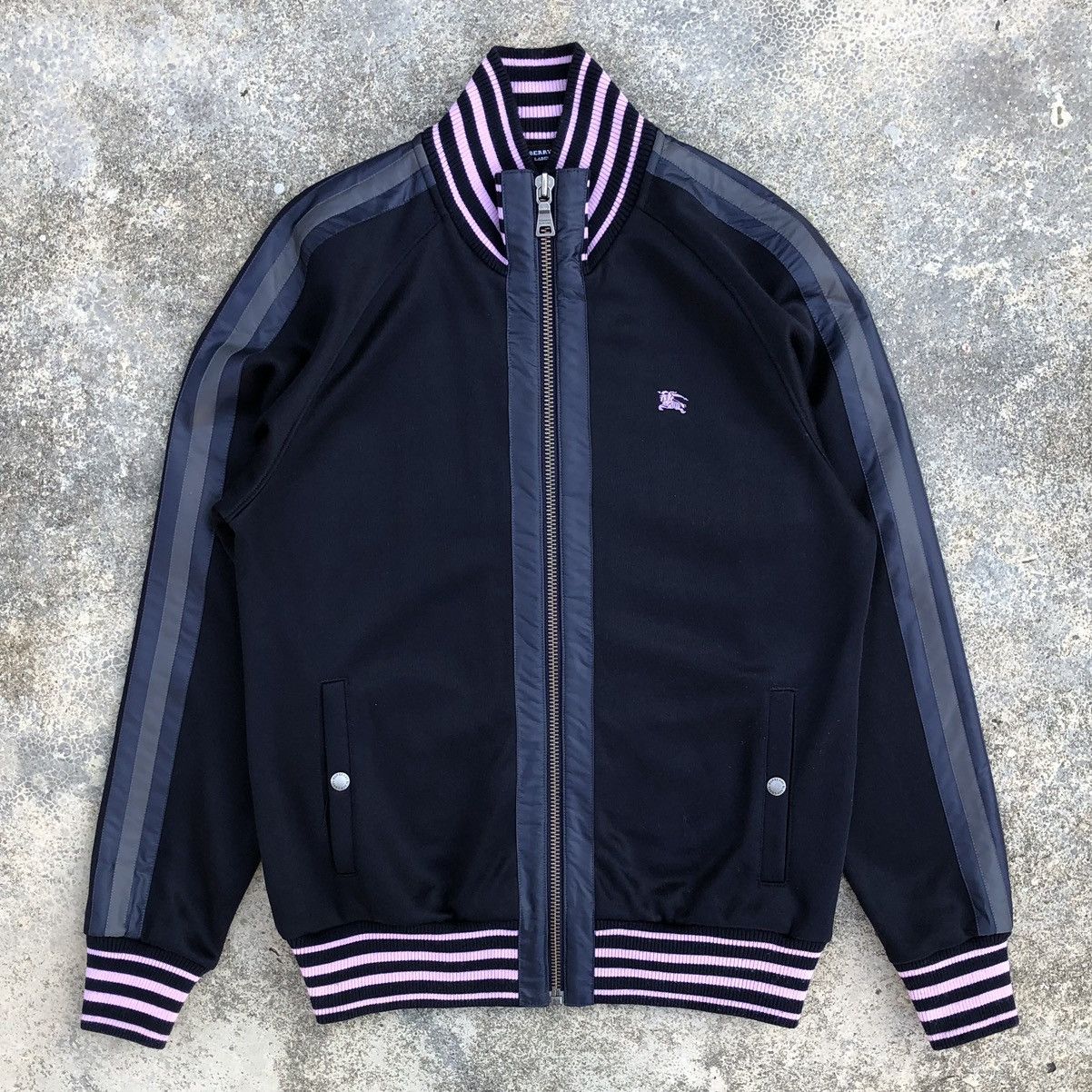 Burberry Black Label Embroidery Logo Zip-up Track Jacket