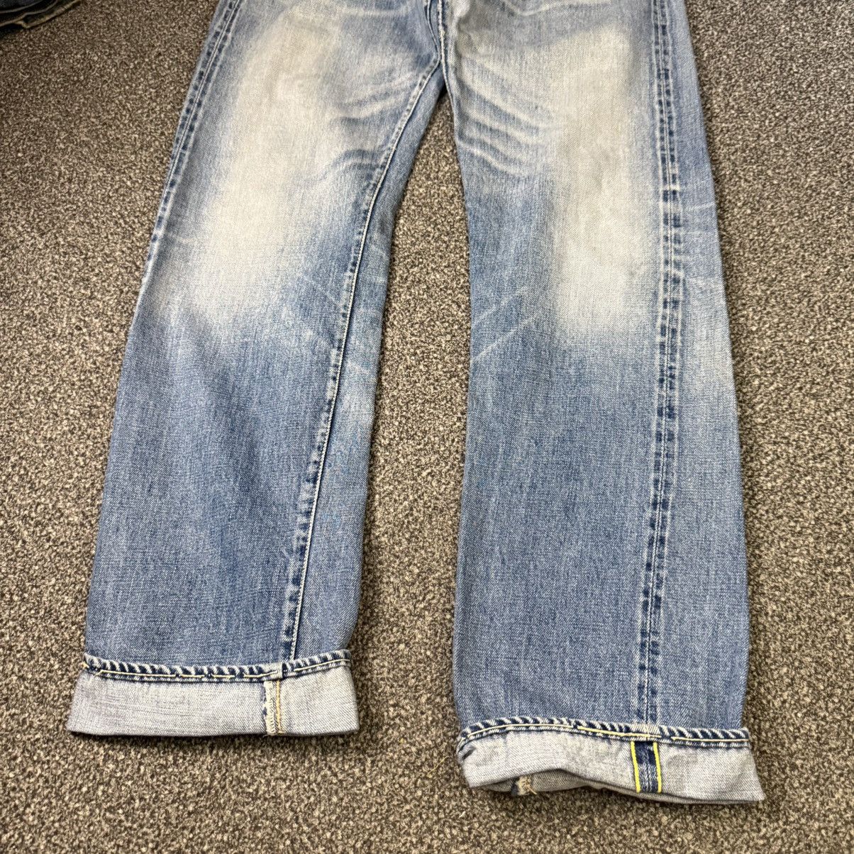 Indigo Vintage80s Japanese Selvedge Made in Indigo Light Wash Denim Size US 32 / EU 48 - 5 Thumbnail