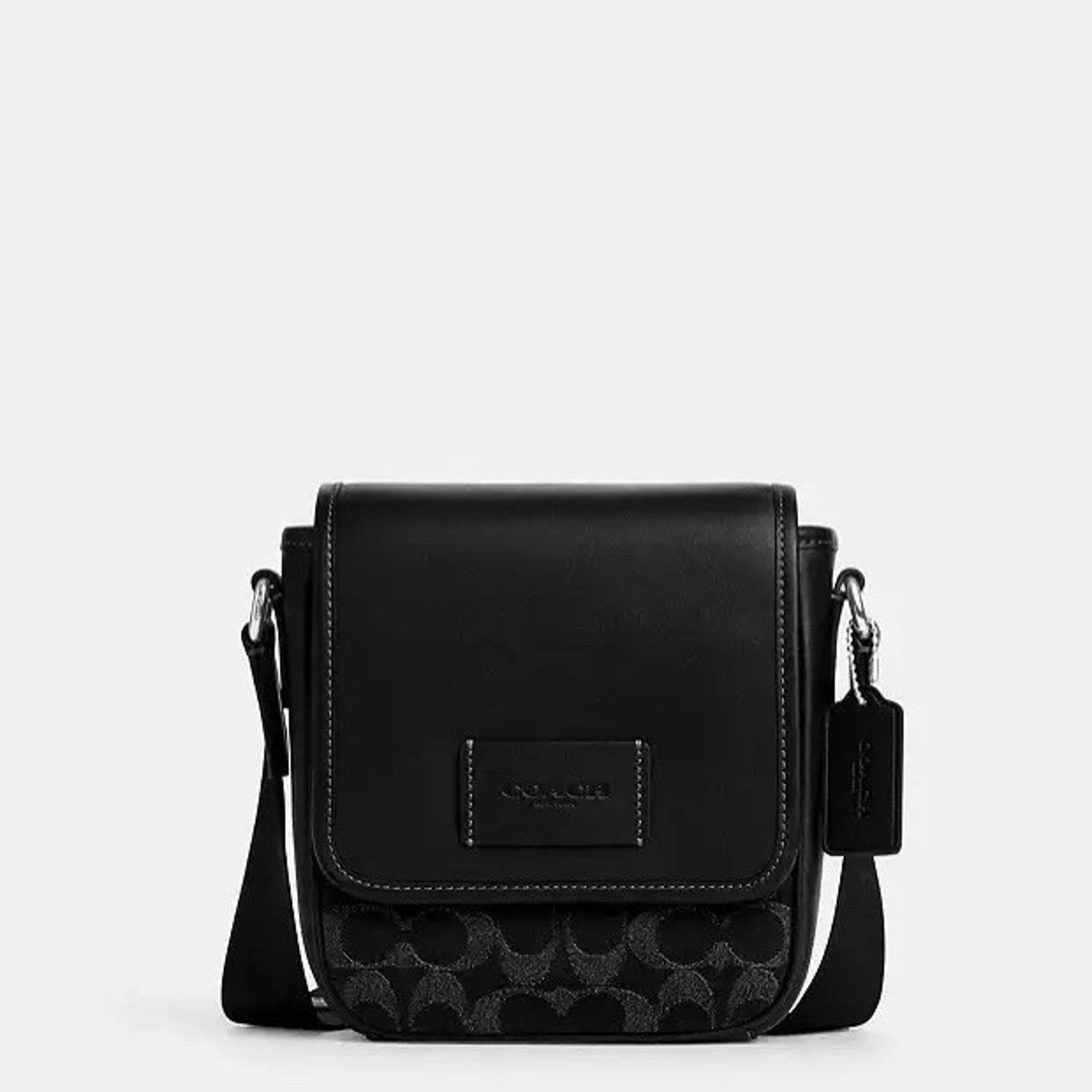 Coach NWT Coach CAJ32 Lucas Crossbody Signature Denim Silver/Black Size ONE SIZE - 5 Thumbnail
