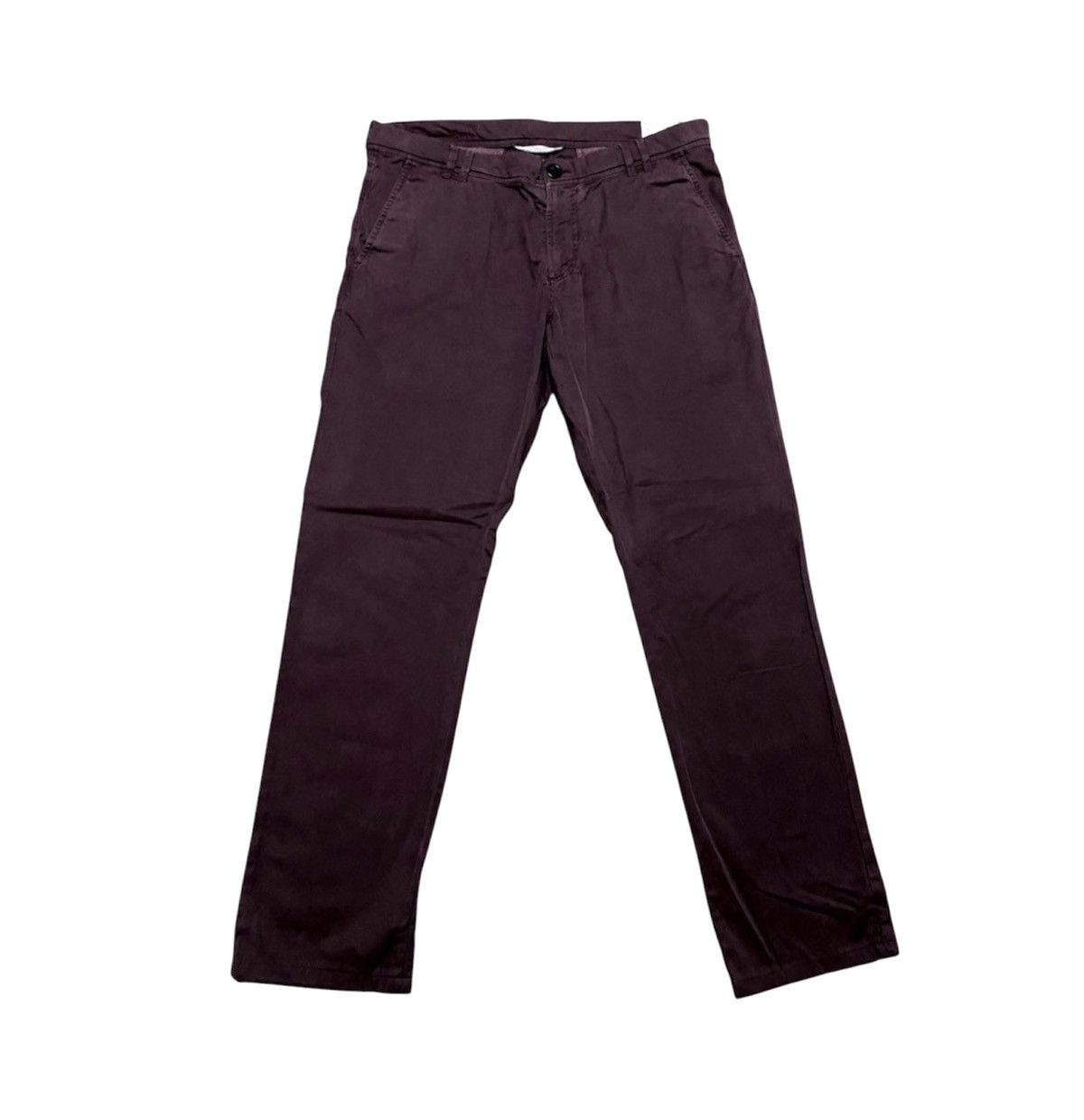 Brunello Cucinelli Brunello Cucinelli Dyed Burgundy Cotton Chino Trousers Size US 36 / EU 52 - 1 Thumbnail