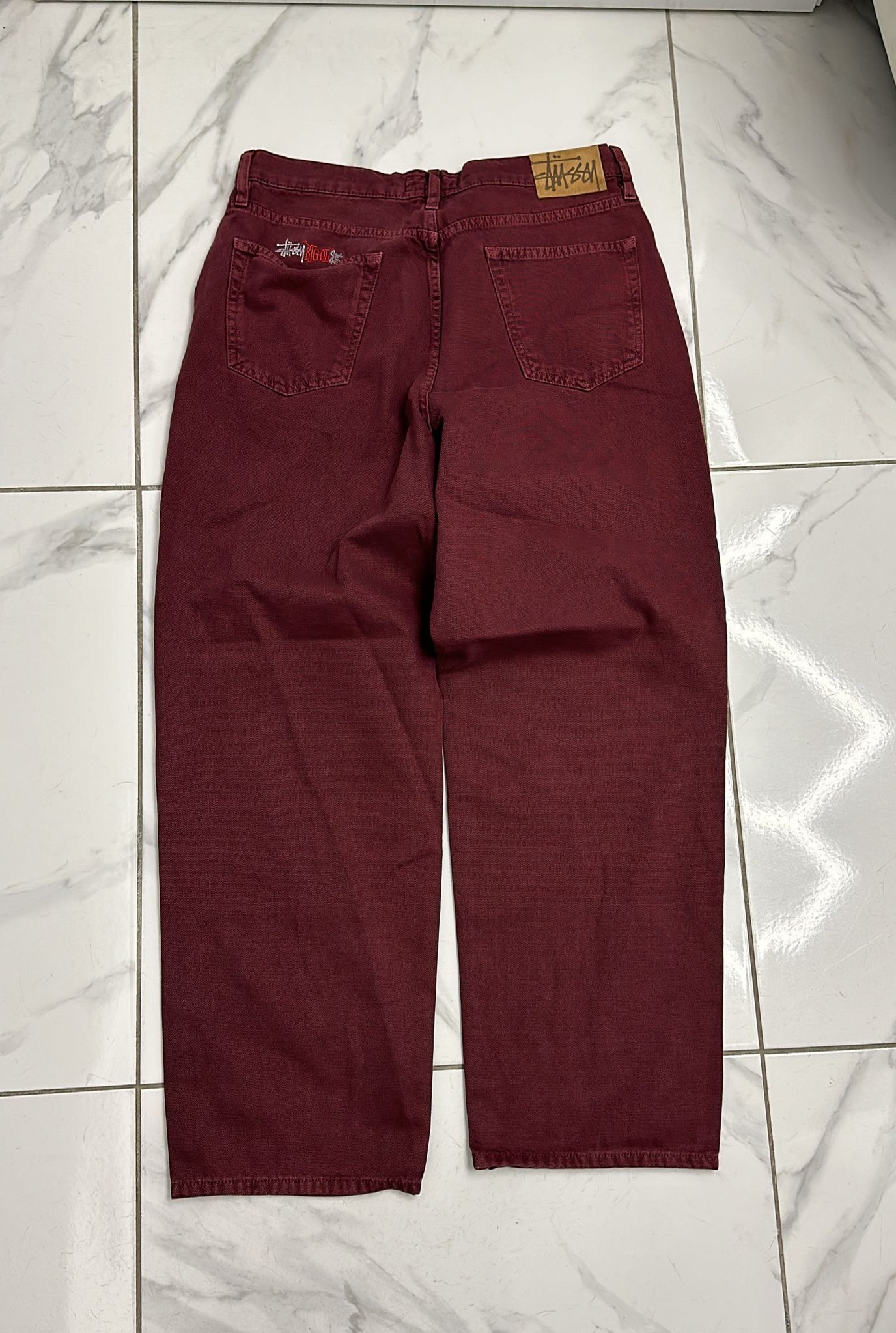 Stussy × Vintage Stussy Big Ol Jean Wine Size 34 Size US 34 / EU 50 - 1 Thumbnail