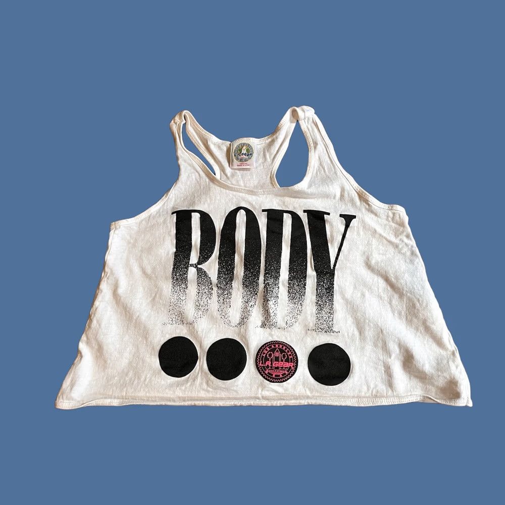 La Gear VINTAGE LA Gear Body Tank Top Women’s M White 90s Tank Size M / US 6-8 / IT 42-44 - 1 Thumbnail