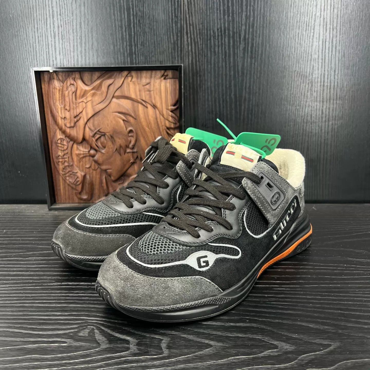 Gucci Black Lowtop Sneakers Size 8 Size US 8 / EU 41 - 1 Thumbnail