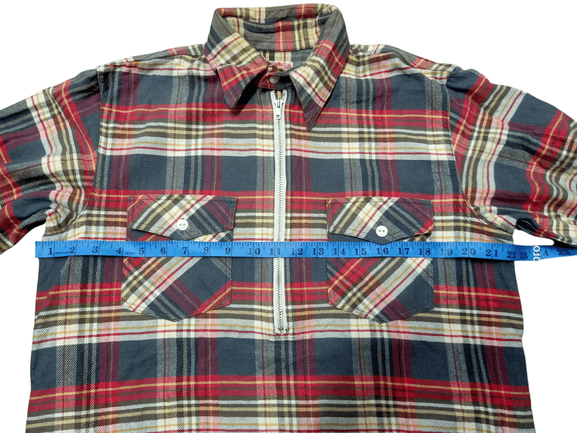 Japanese Brand × Sugar Cane × Vintage SugarCane Vintage Flanel HaflZipper Heavyduty Size US L / EU 52-54 / 3 - 2 Thumbnail