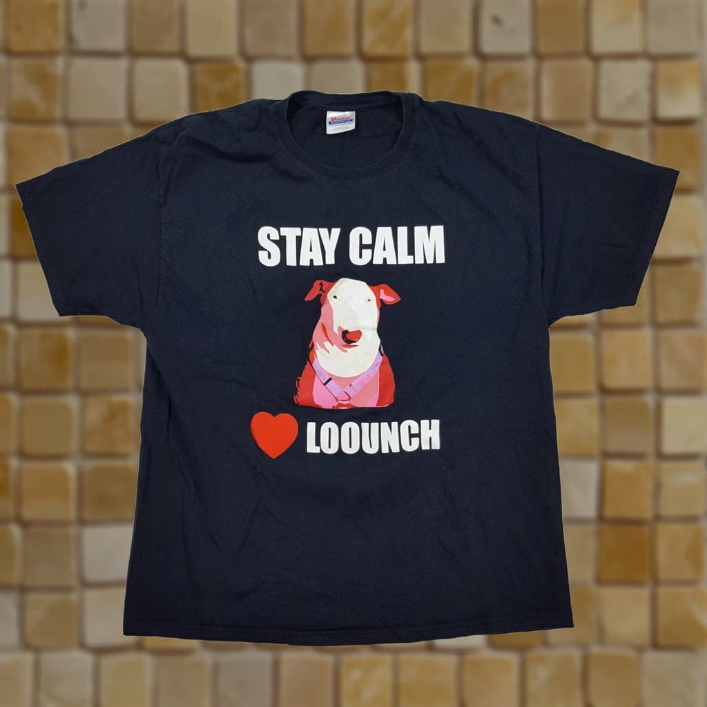 Hanes VINTAGE Hanes T-Shirt Bull Terrier Love Dog Loounch XL Black Distressed Graphic Print Men Size XL 90s Y2K Animals Retro Shirt Size US XL / EU 56 / 4 - 1 Thumbnail