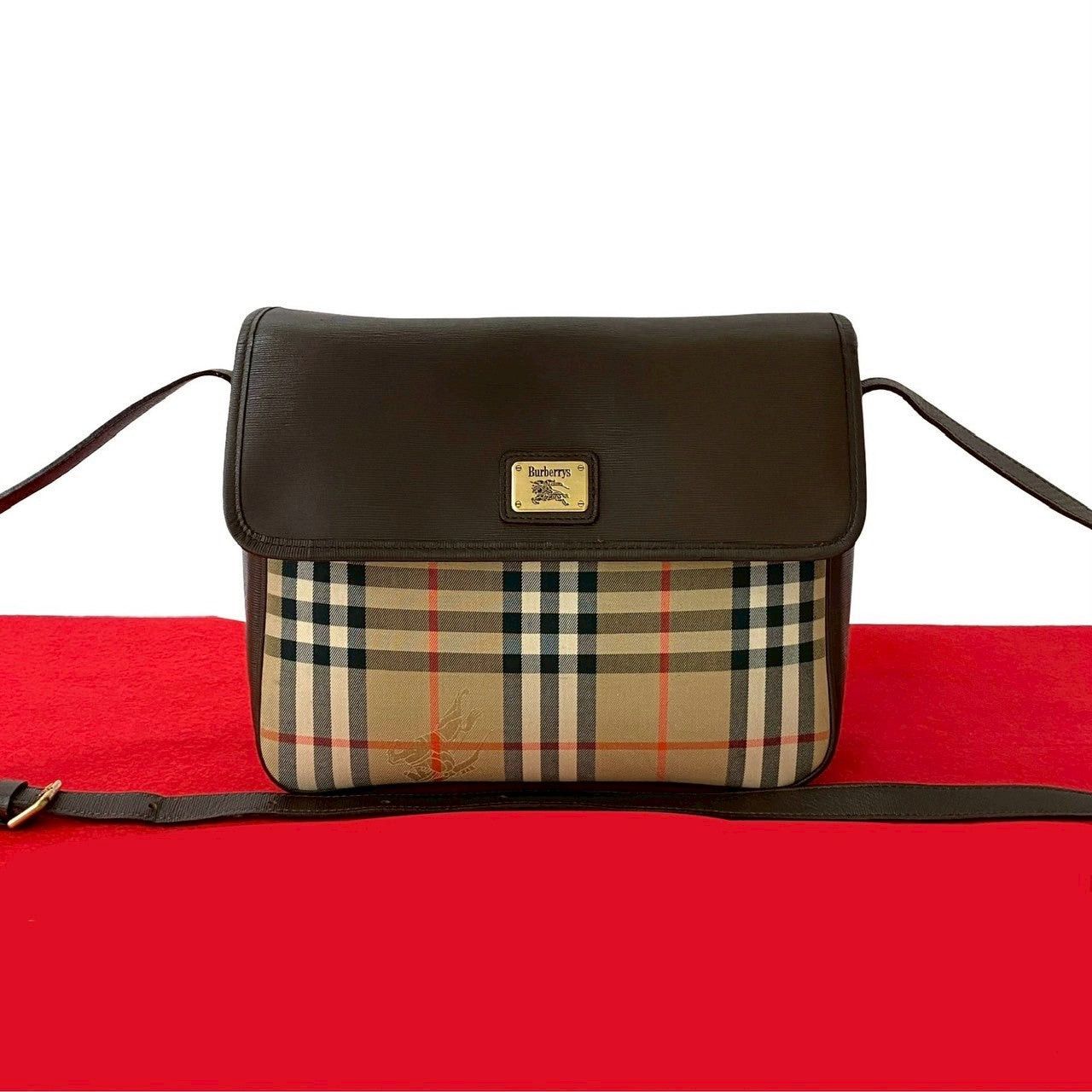 Burberry Burberry Shoulder Bag Brown Cotton Size ONE SIZE - 1 Thumbnail
