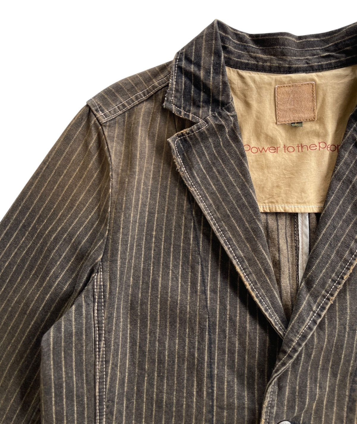Japanese Brand PTTP Stripe Denim Chore Jacket Size US M / EU 48-50 / 2 - 9 Thumbnail