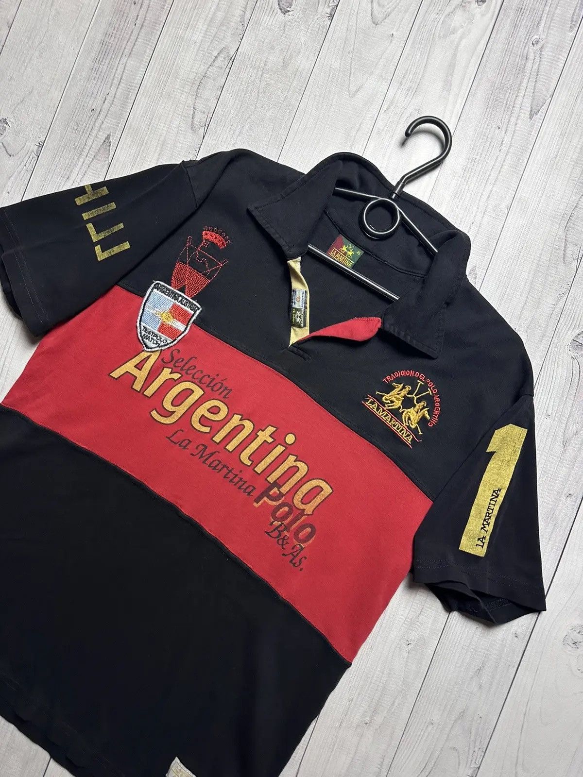 La Martina Vintage polo Team La Martina Argentina number 1 big logo L Size US L / EU 52-54 / 3 - 3 Thumbnail