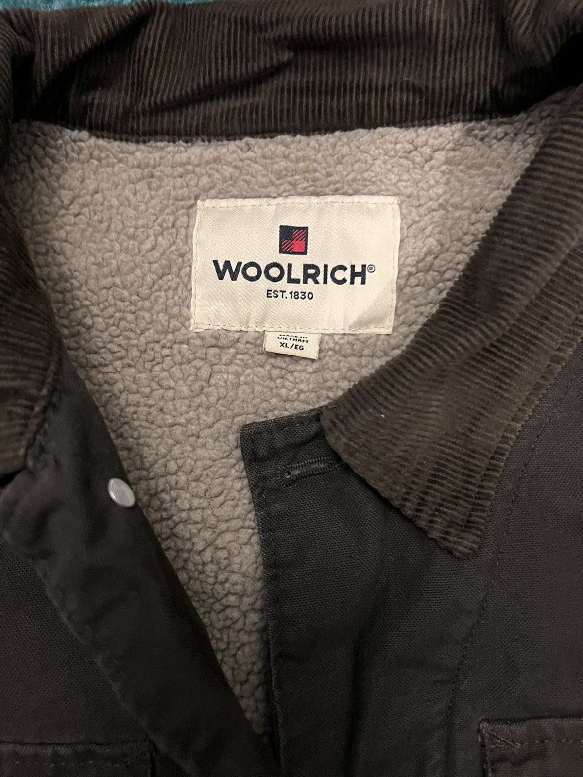 Vintage Vintage Woolrich Brown Sherpa Denim Jacket Size US XL / EU 56 / 4 - 5 Thumbnail
