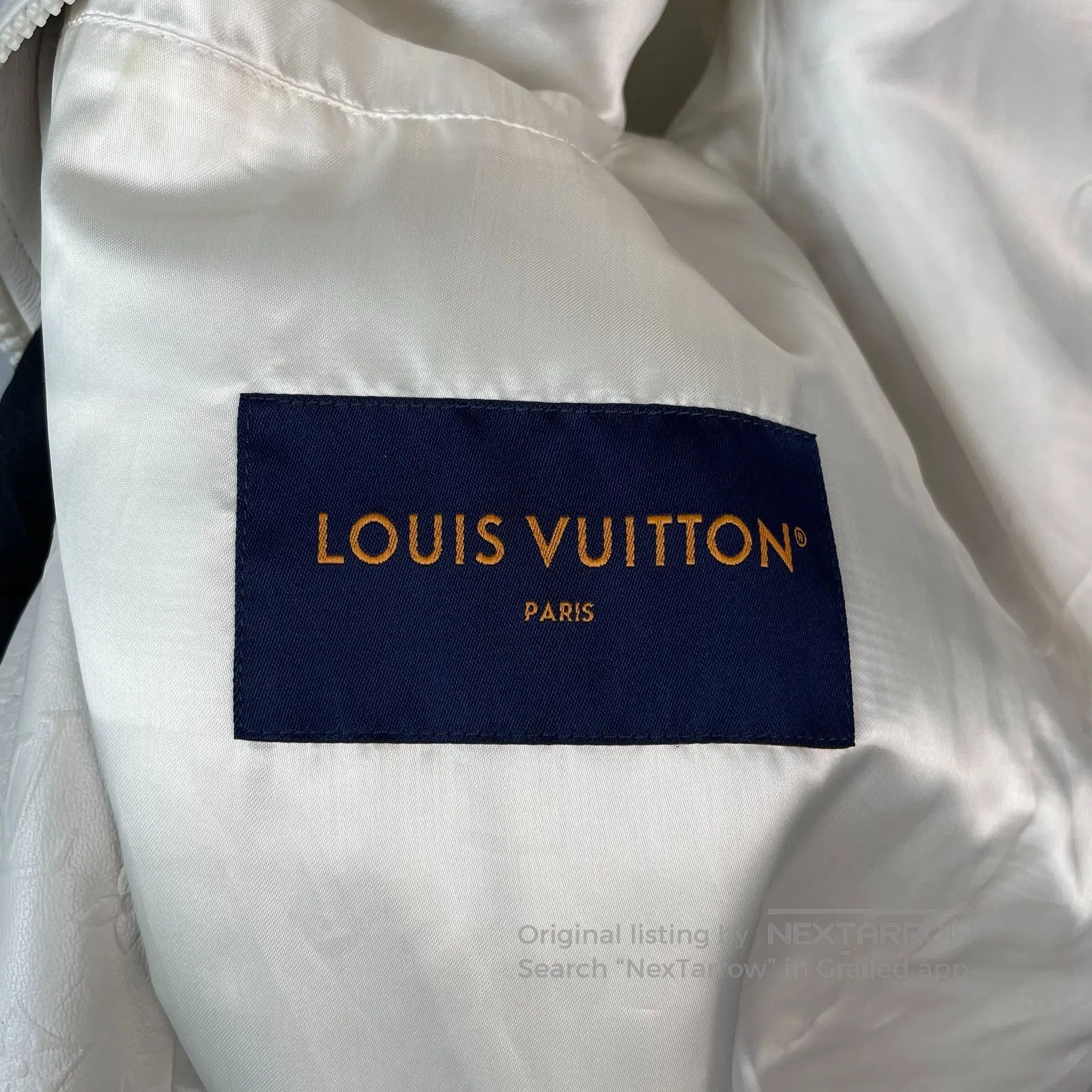 Louis Vuitton Louis Vuitton White print leather lapel long-sleeve jacket Size US L / EU 52-54 / 3 - 7 Thumbnail