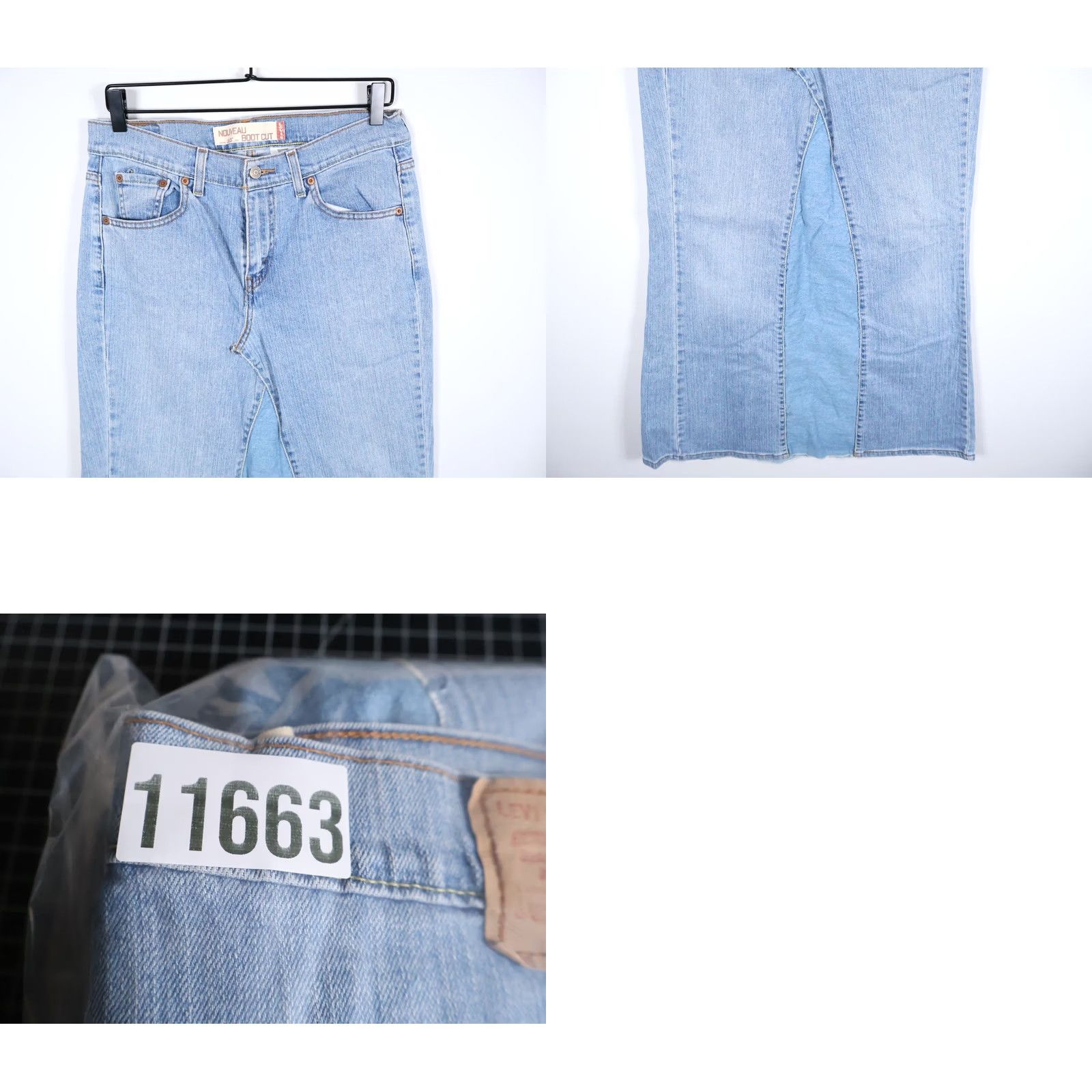 Levi's VTG Levi's Custom Denim Jean Skirt Women's 10 M Blue Wash A-Line Pockets Stretch Y2K Vintage Skirt Mens? Size 32" / US 10 / IT 46 - 9 Thumbnail