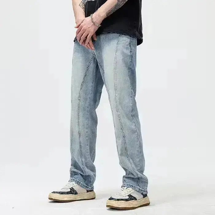 Japanese Brand Stripe Embroidery Denim Jeans Size US 32 / EU 48 - 5 Thumbnail