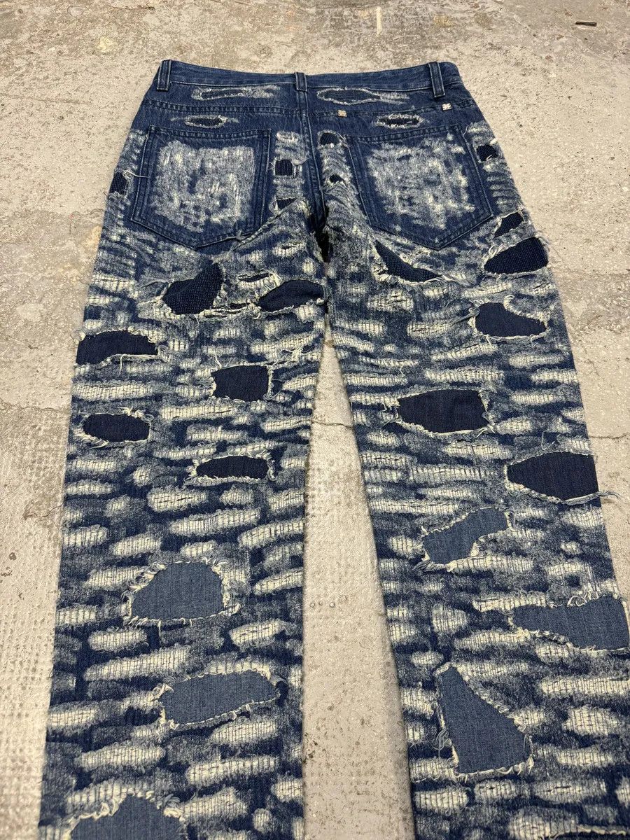 Givenchy AW2023 Givenchy Slim Blue Distressed Boro Denim Jeans Size US 30 / EU 46 - 7 Thumbnail