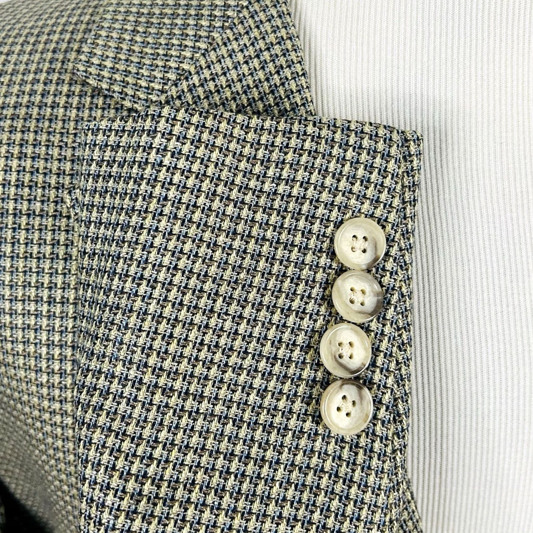 Joseph Abboud Joseph Abboud Sport Coat Silk Wool Blend Gold Knit Two-Button Lined 44R Jacket Mens Dress Coat Size US XS / EU 42 / 0 - 5 Thumbnail