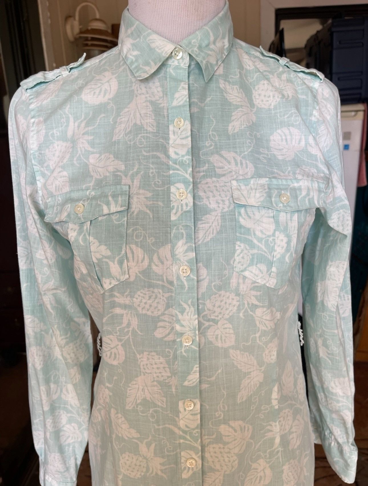 Reyn Spooner Reyn Spooner Floral Hawaiian Dress Green Botton Women's 8 Size M / US 6-8 / IT 42-44 - 3 Thumbnail