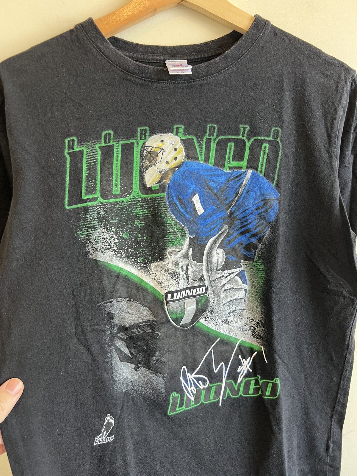 NHL × Nutmeg × Vintage Vintage 90s Y2K Roberto Luongo Vancouver Canucks Hockey NHL Size US S / EU 44-46 / 1 - 3 Thumbnail