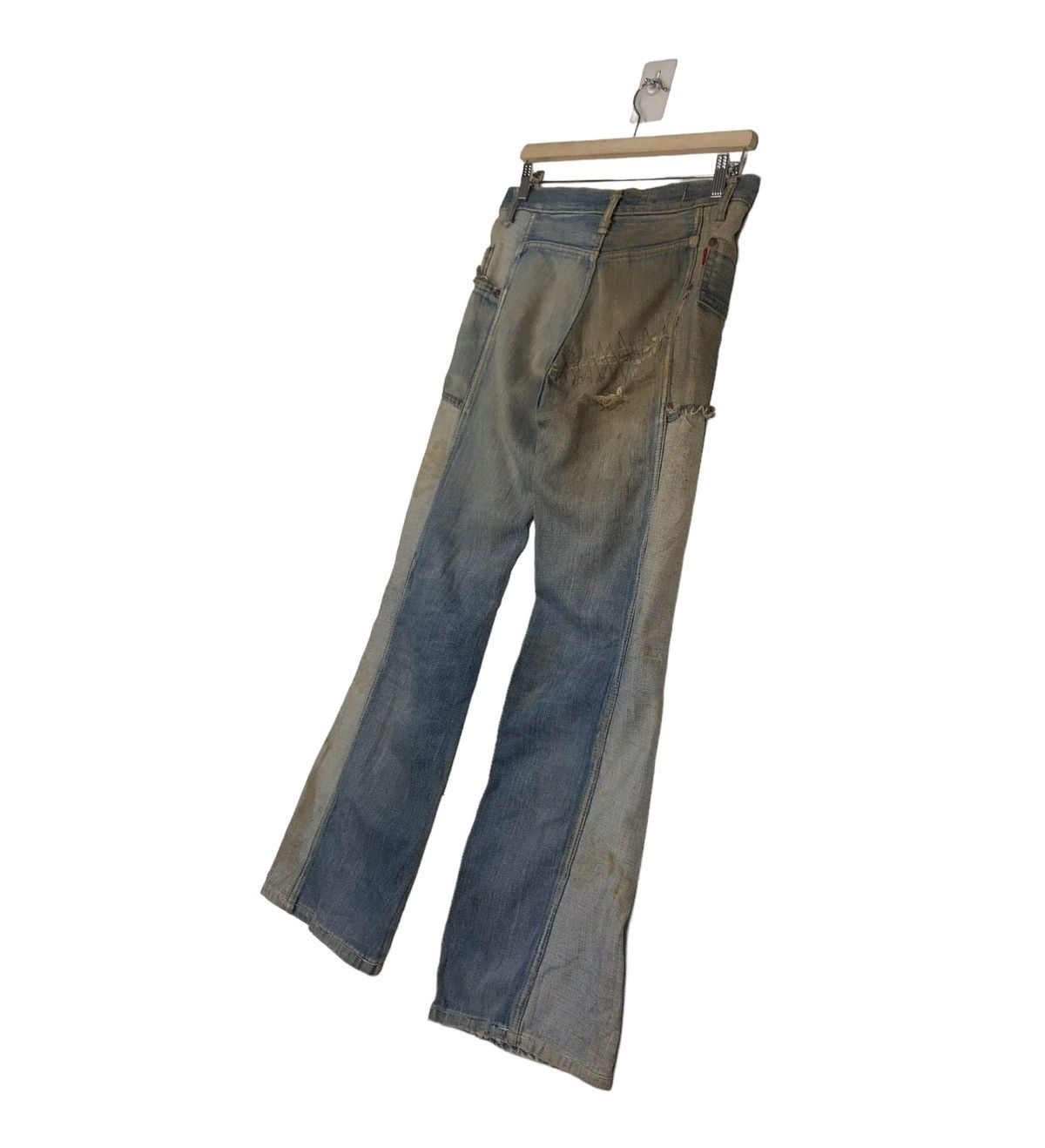 Japanese Brand 🔥VINTAGE BOWCUT FLARE DENIM PATCHWORK DESIGN ISSEY MIYAKE Size US 30 / EU 46 - 10 Thumbnail