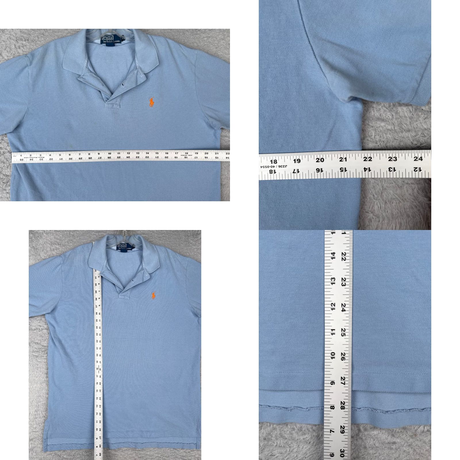 Ralph Lauren VINTAGE Ralph Lauren Polo Shirt Men L Blue 100% Cotton Short Sleeve Polo Shirt Mens Modern American Sports Shirt Size US L / EU 52-54 / 3 - 8 Thumbnail