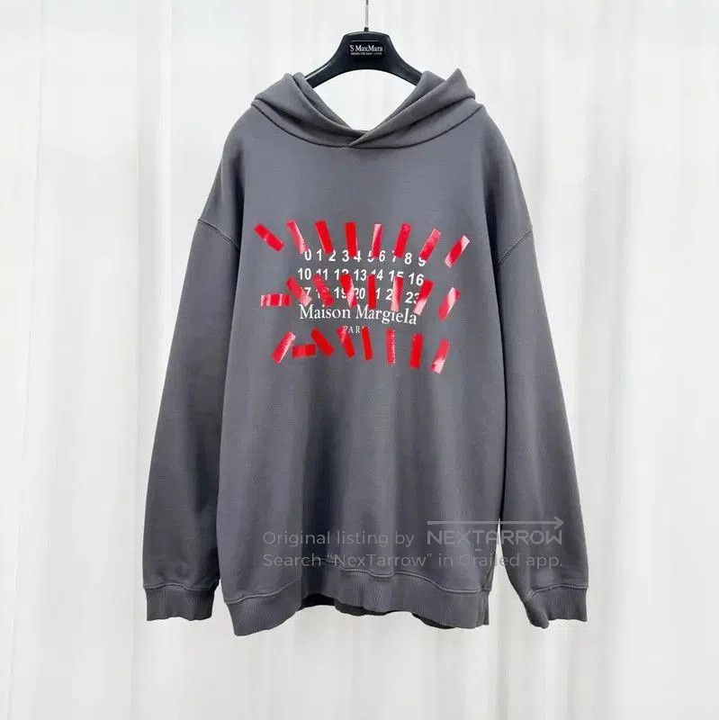 Maison Margiela Maison Margiela Long Sleeve Dark Gray Hoodie . Size XL / US 12-14 / IT 48-50 - 1 Thumbnail