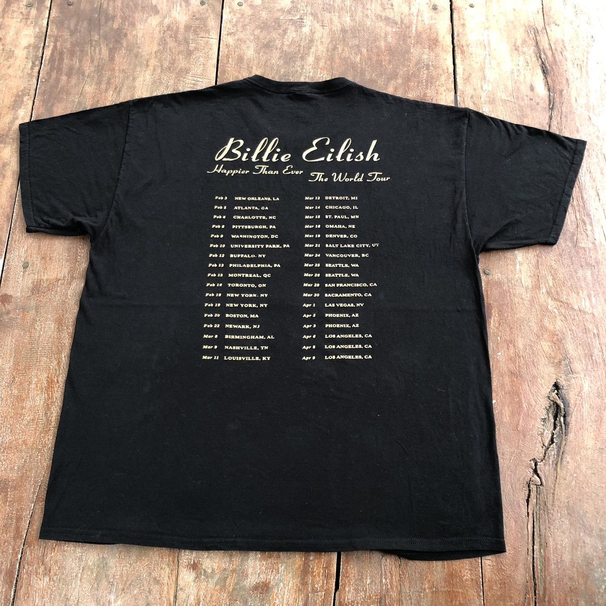 Band Tees Billie Eilish Tour Rare Shirt Size US XL / EU 56 / 4 - 3 Thumbnail