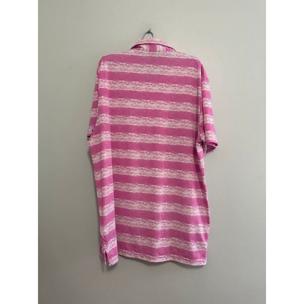 Adidas Adidas pink striped polo size L Size US L / EU 52-54 / 3 - 3 Thumbnail