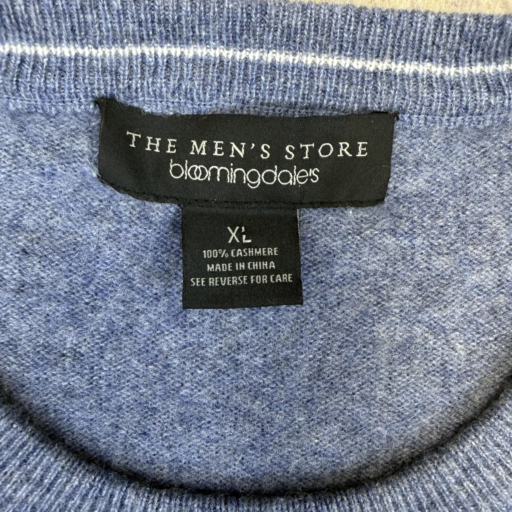 Bloomingdale's Bloomingdale's 100% Cashmere Men's XL Blue Sweater Knit Crew Neck Pullover Casual Winter Fall Spring Vintage: No? Size US XL / EU 56 / 4 - 3 Thumbnail