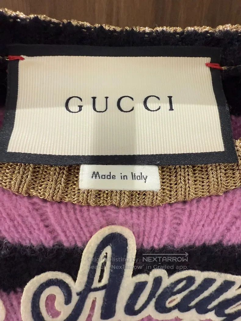 Gucci Gucci Pink and black striped cat embroidered pattern sweat Size XS / US 0-2 / IT 36-38 - 3 Thumbnail