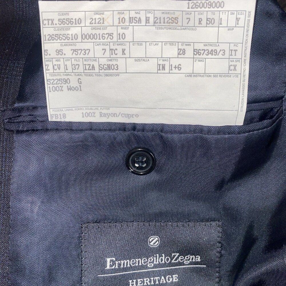 Ermenegildo Zegna Ermenegildo Zegna/Saks 5th Ave Vintage Wool Blazer Size 50 Size 50R - 9 Thumbnail