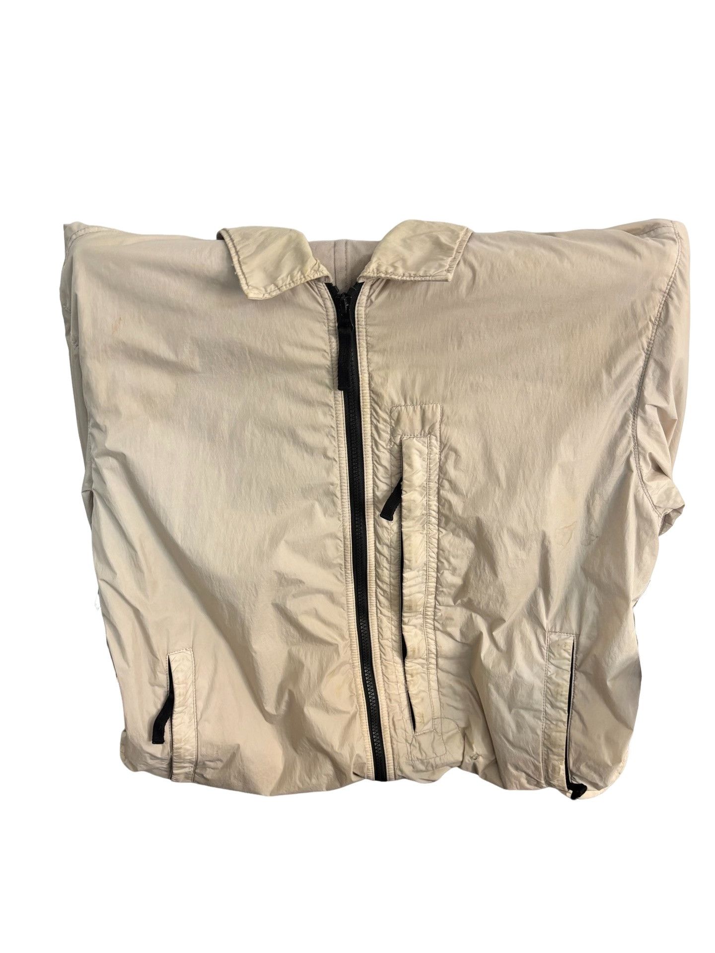 Stone Island Stone Island Beige Lightweight Zip Jacket L Size US L / EU 52-54 / 3 - 1 Thumbnail