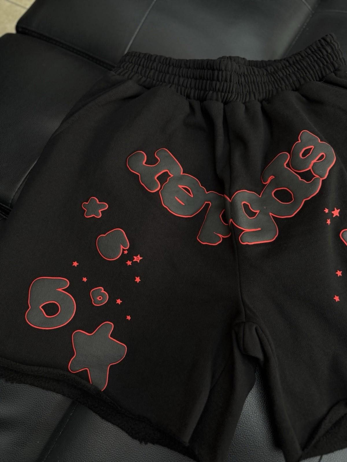 Sp5der Sp5der OG Web V2 Phantom Sweat short “Black Red” (NEW) Size US 32 / EU 48 - 4 Thumbnail