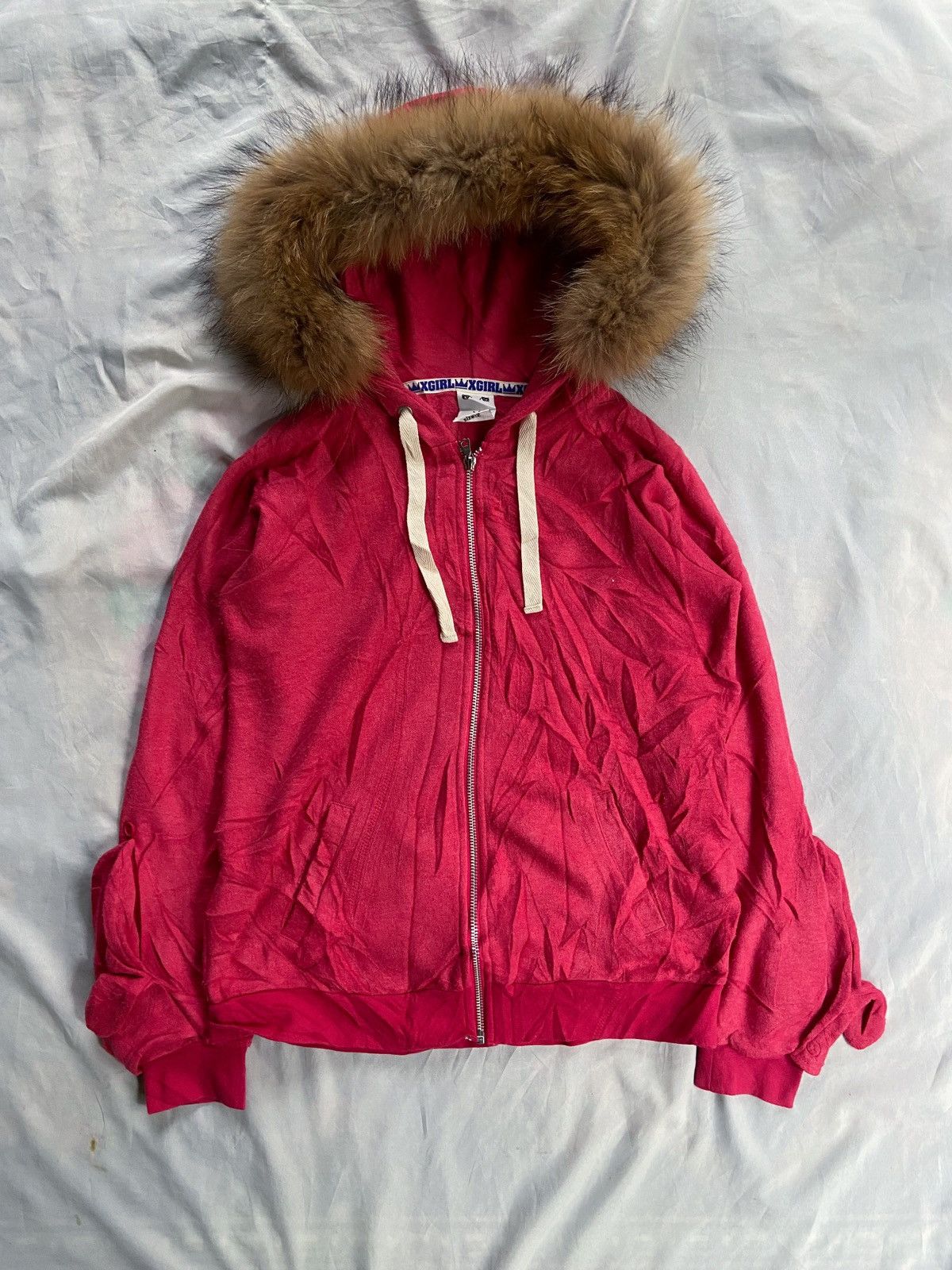 Yasuyuki Ishii X-GIRL LOS ANGELES FAUX FUR ZIP HOODIE Size US M / EU 48-50 / 2 - 2 Thumbnail