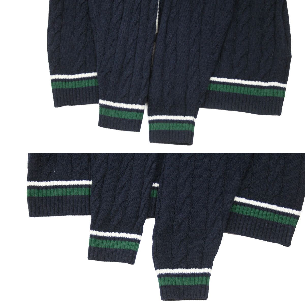 JW Anderson × Uniqlo Striped Cableknit Cotton Linen Cardigan Size S / US 4 / IT 40 - 7 Thumbnail