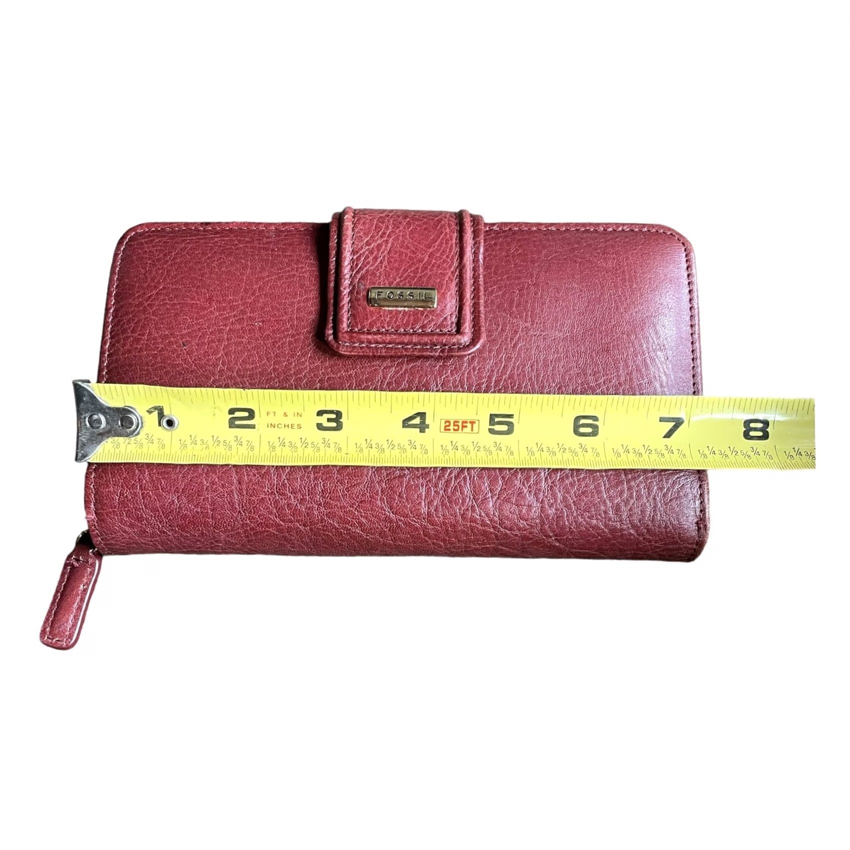 Fossil VINTAGE Fossil Madison Full Zip Clutch Women’s Leather Wallet Red Credit Card Holder Size ONE SIZE - 5 Thumbnail