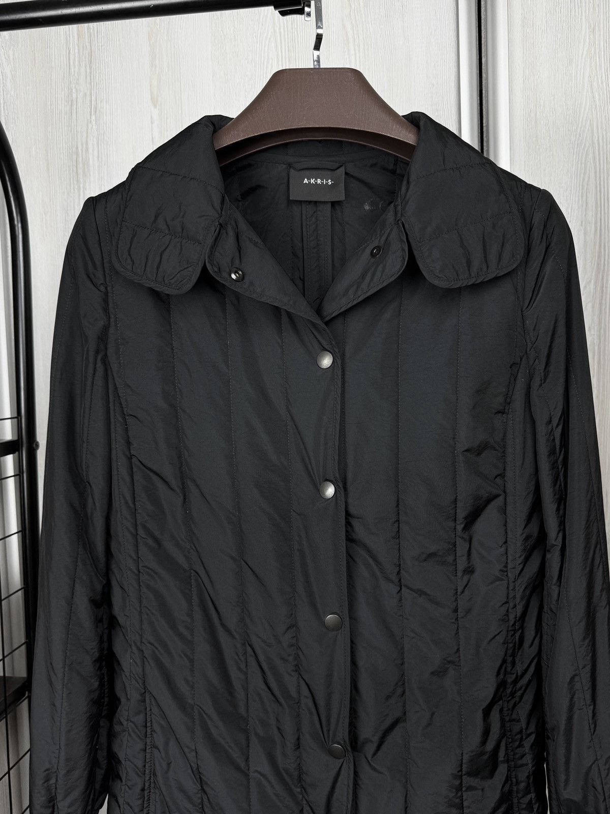 Akris Akris nylon wool black quilted coat jacket size US 8 Size M / US 6-8 / IT 42-44 - 8 Thumbnail