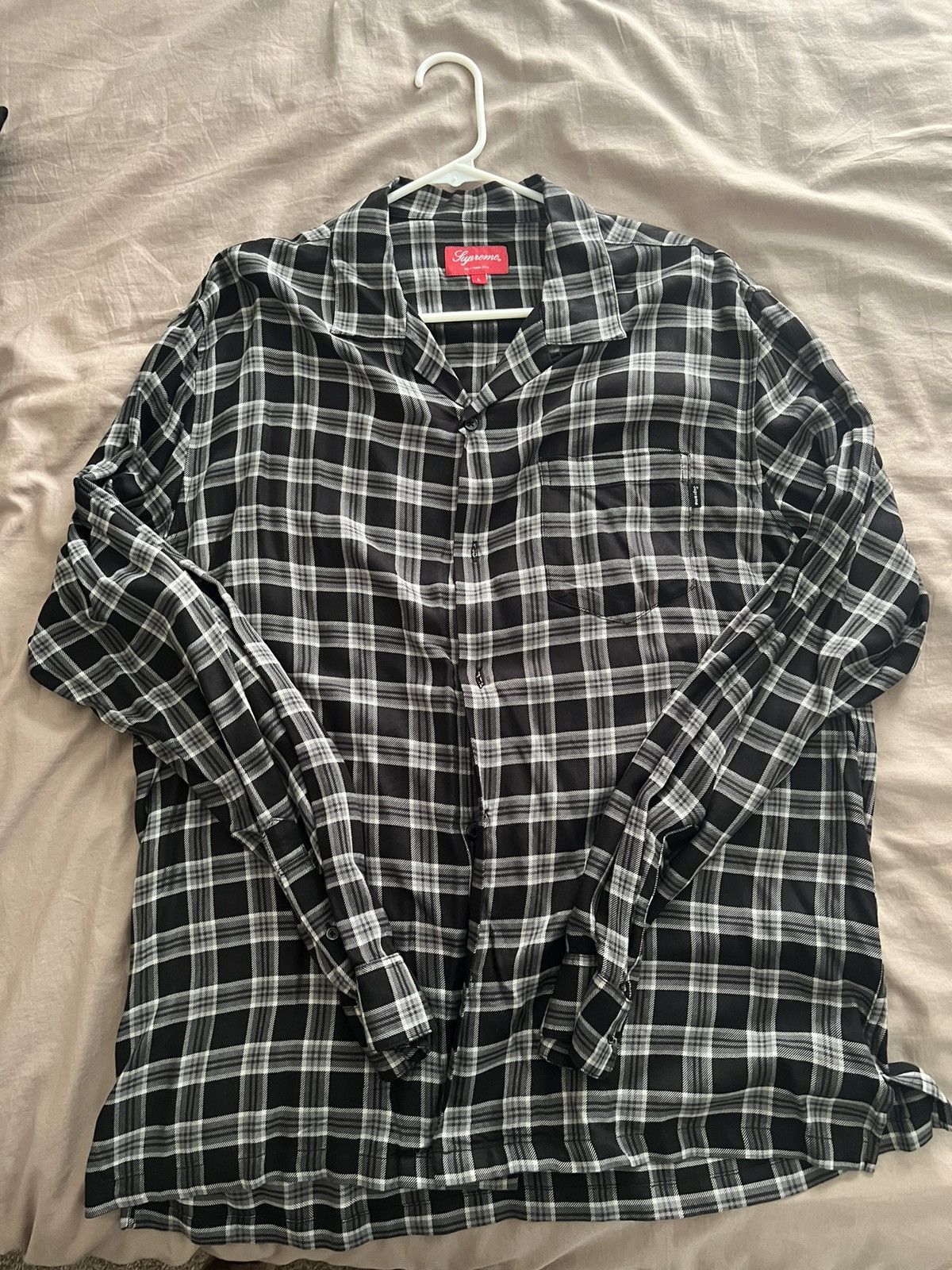 Supreme Supreme Plaid Rayon Shirt Large | Grailed