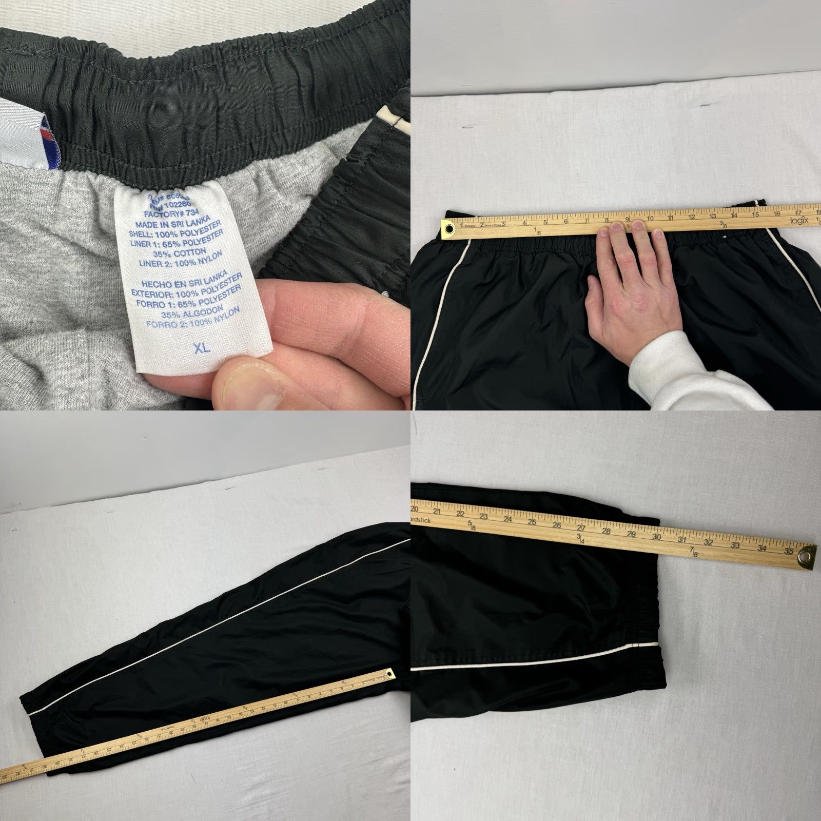 Reebok VINTAGE Reebok Track Pants Men XL Black Relaxed 30in 90s Y2K Hipster Sports Athletic Baggy Drawstring Pants women? No gender specified. Size US 36 / EU 52 - 8 Thumbnail