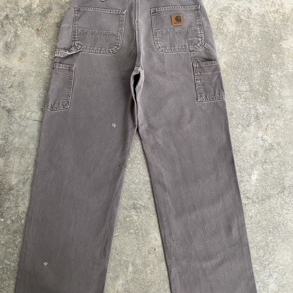 Carhartt Vintage Carhartt Faded Charcoal Grey Ripped Carpenter Pants Size US 34 / EU 50 - 16 Thumbnail