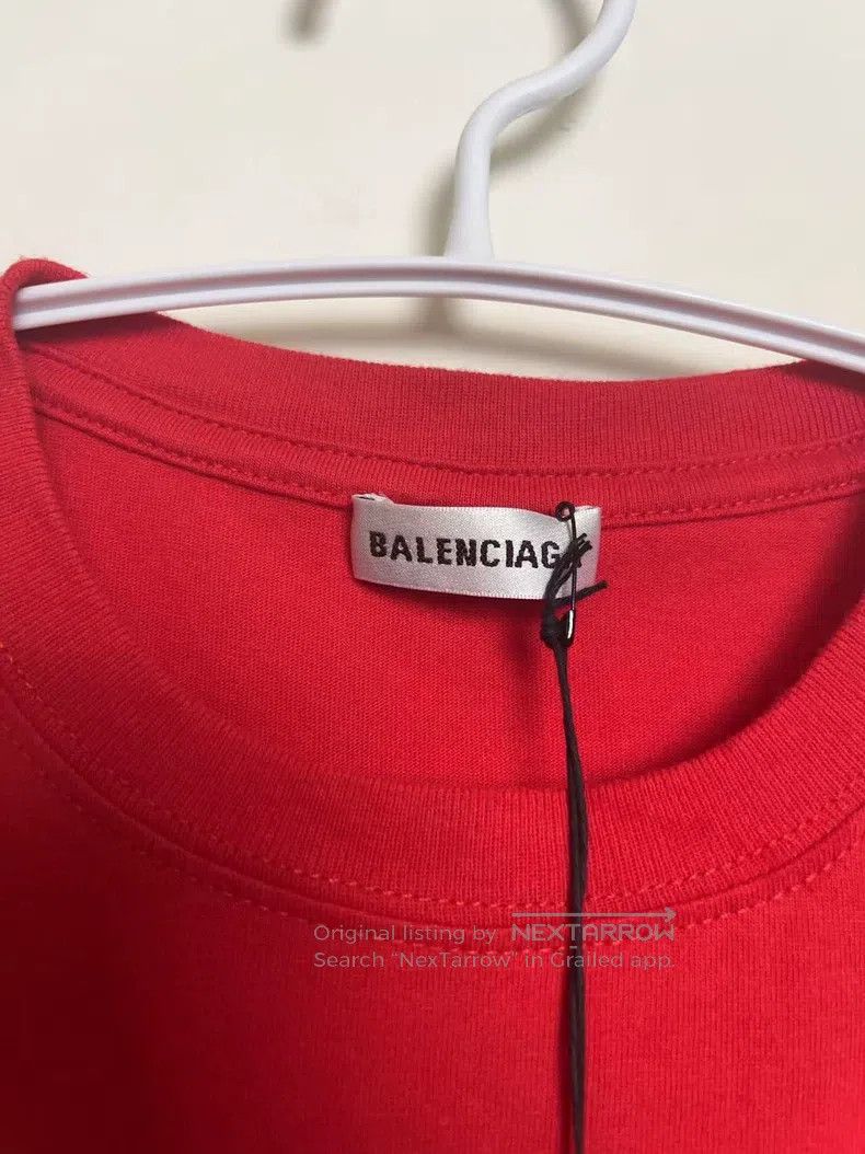 Balenciaga Balenciaga Red Wheat Pattern Short Sleeve, Size S Size US S / EU 44-46 / 1 - 3 Thumbnail