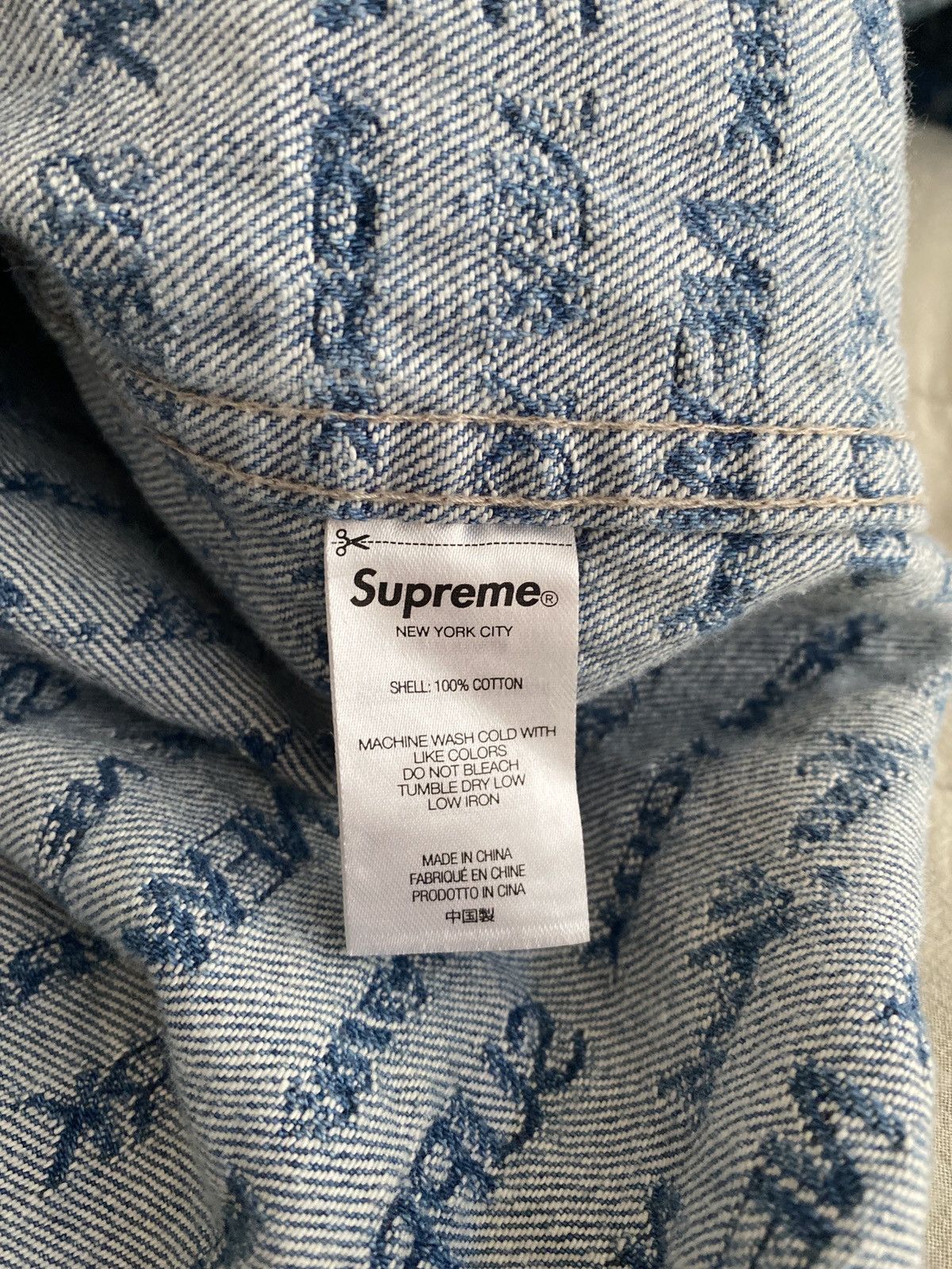 Supreme Supreme Multi Type Jacquard Denim Shirt Blue Size US M / EU 48-50 / 2 - 6 Thumbnail