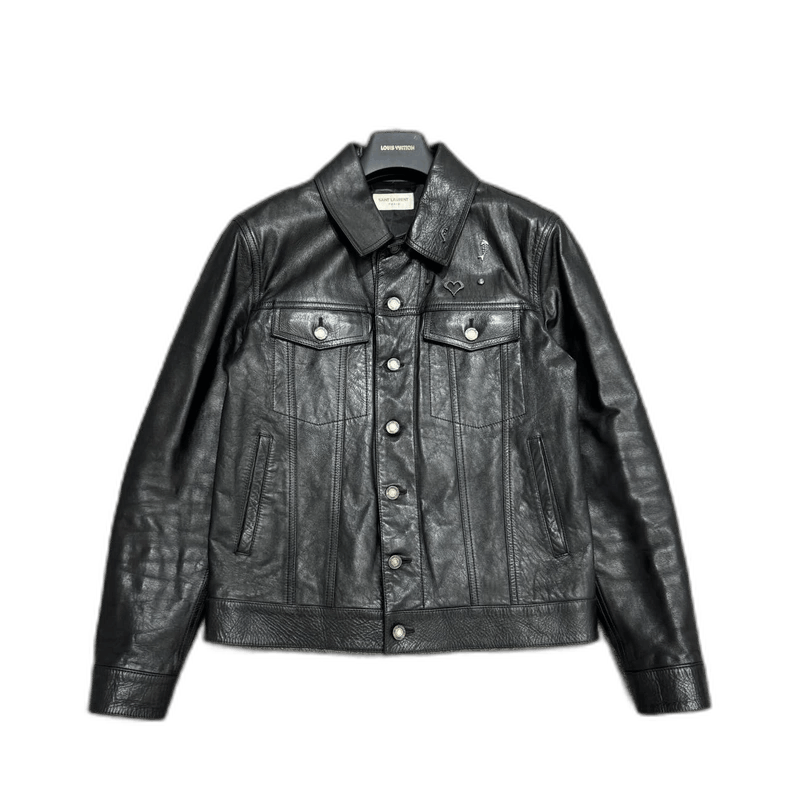 Saint Laurent Paris black leather jacket by saint laurent Size US L / EU 52-54 / 3 - 1 Thumbnail