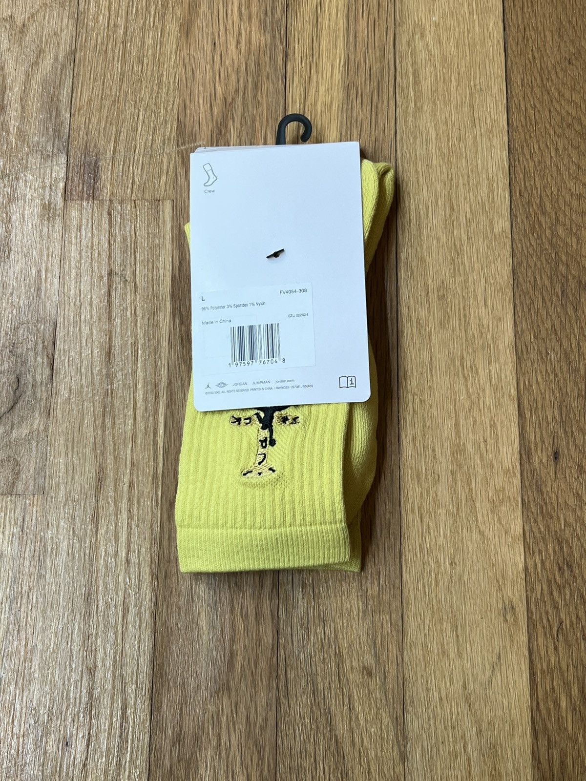 Jordan Brand × Travis Scott Nike Jordan Travis Scott Crew Socks Large FV4054-308 Size ONE SIZE - 2 Thumbnail