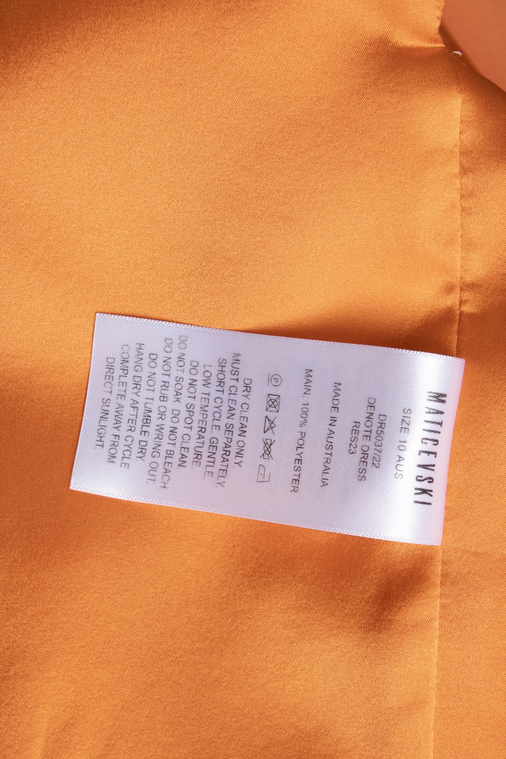 Maticevski Maticevski, sleeveless orange denote cocktail dress Size M / US 6-8 / IT 42-44 - 8 Thumbnail