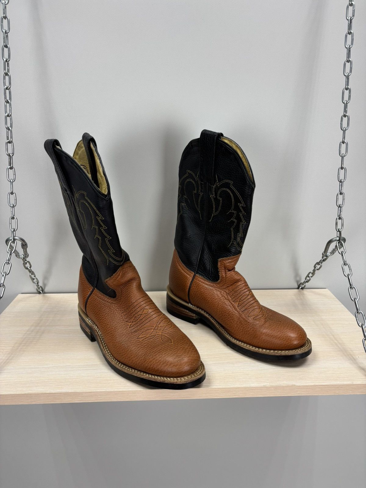 Other Womens western Billy Boots Size 37 Color Brown/Black Size US 7 / IT 37 - 2 Thumbnail