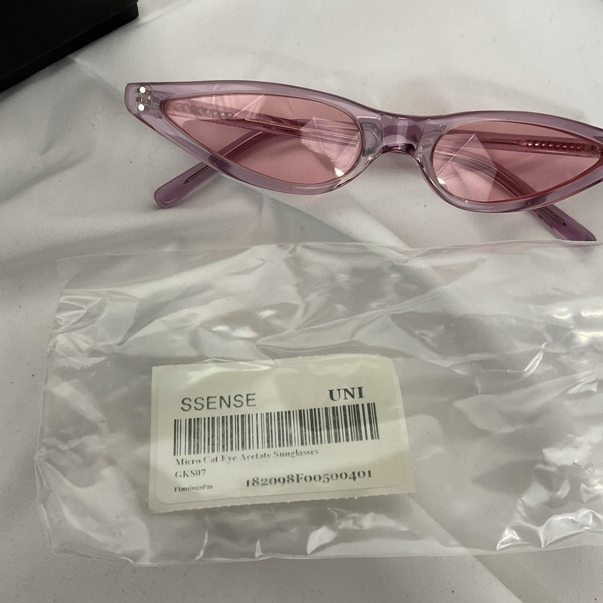 Keburia George Keburia Pink Micro Cat-Eye Sunglasses Size ONE SIZE - 5 Thumbnail