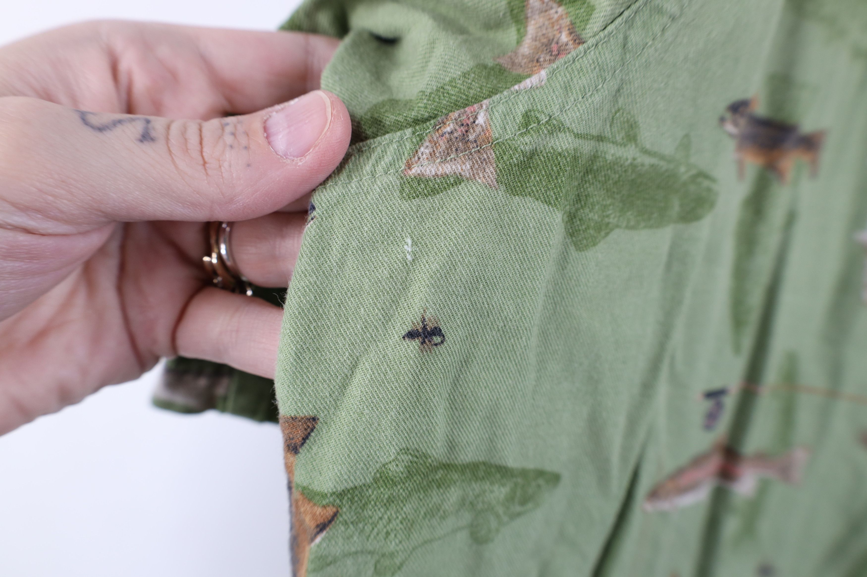 Columbia × Vintage Vintage Columbia Fishing Print Short Sleeve Button Shirt Size US L / EU 52-54 / 3 - 6 Thumbnail