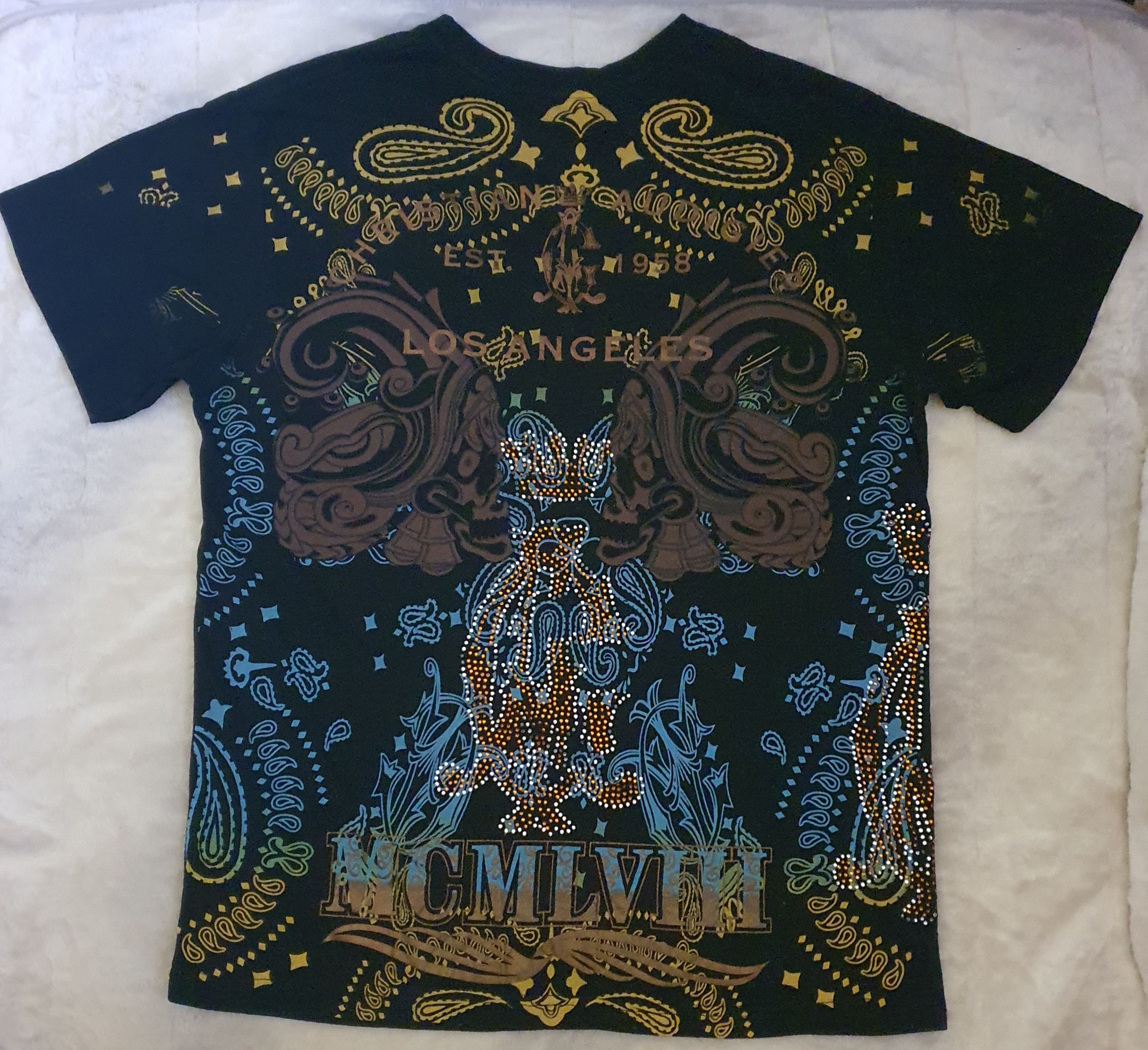 Christian Audigier Christian Audigier Embroided Rare Y2K OVP t-shirt Size US M / EU 48-50 / 2 - 1 Thumbnail