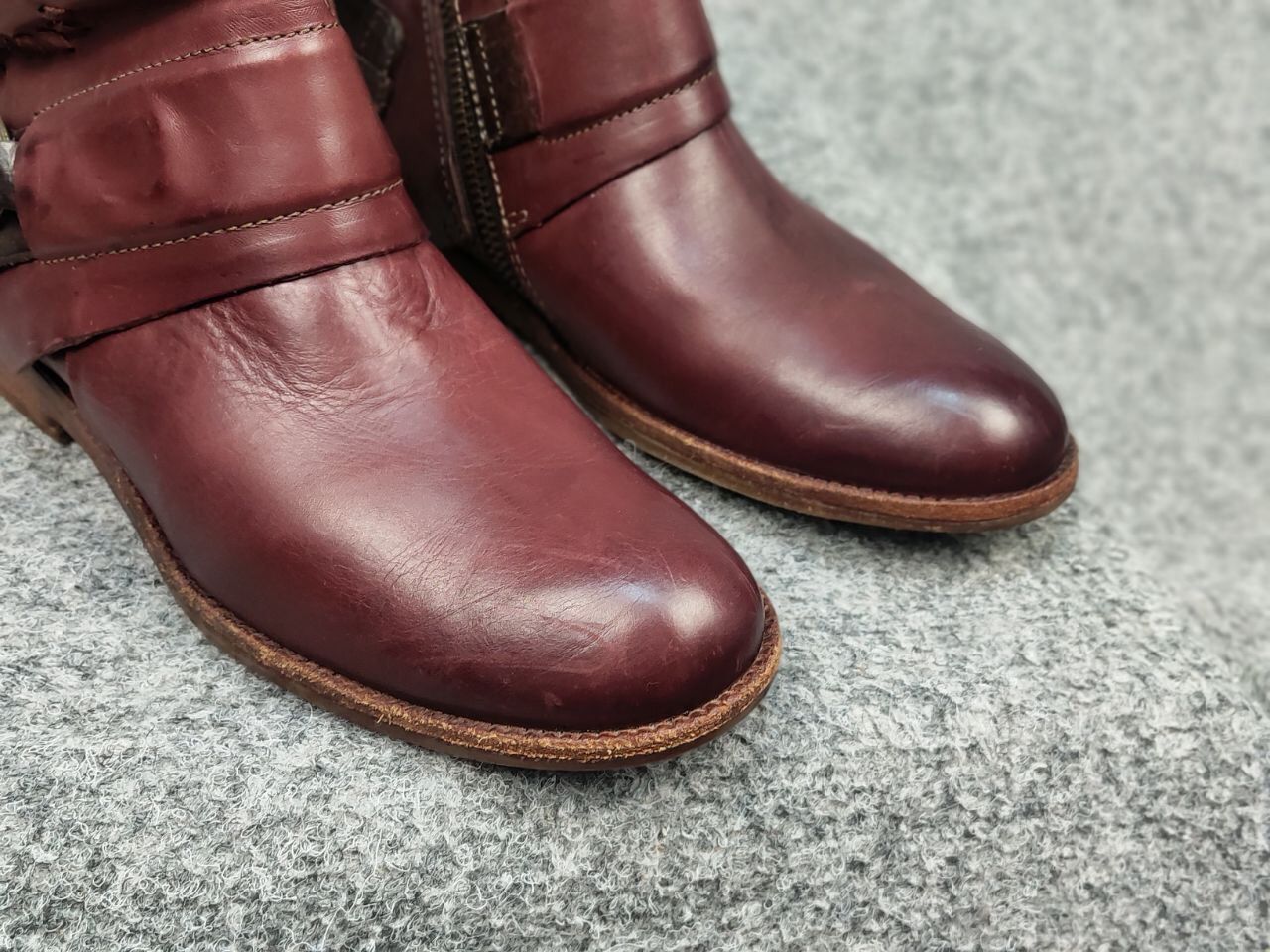 A.S.98 A.S.98 Airstep Design Zip Ankle Boots Shoes Burgundy leather Size US 7 / IT 37 - 16 Thumbnail