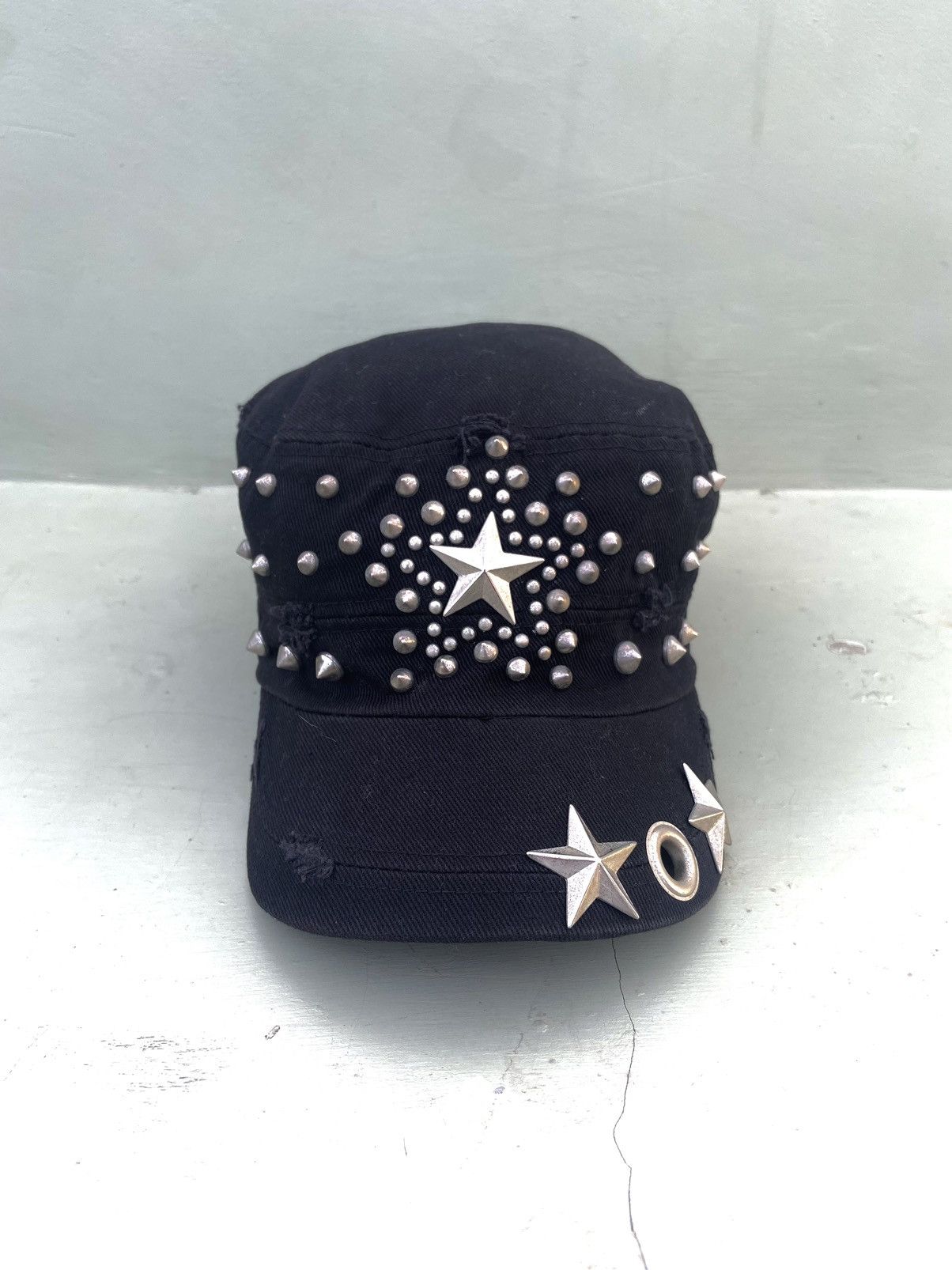 If Six Was Nine 2000s EGOIST punk big star studded ifsix patrol hat Size ONE SIZE - 2 Thumbnail