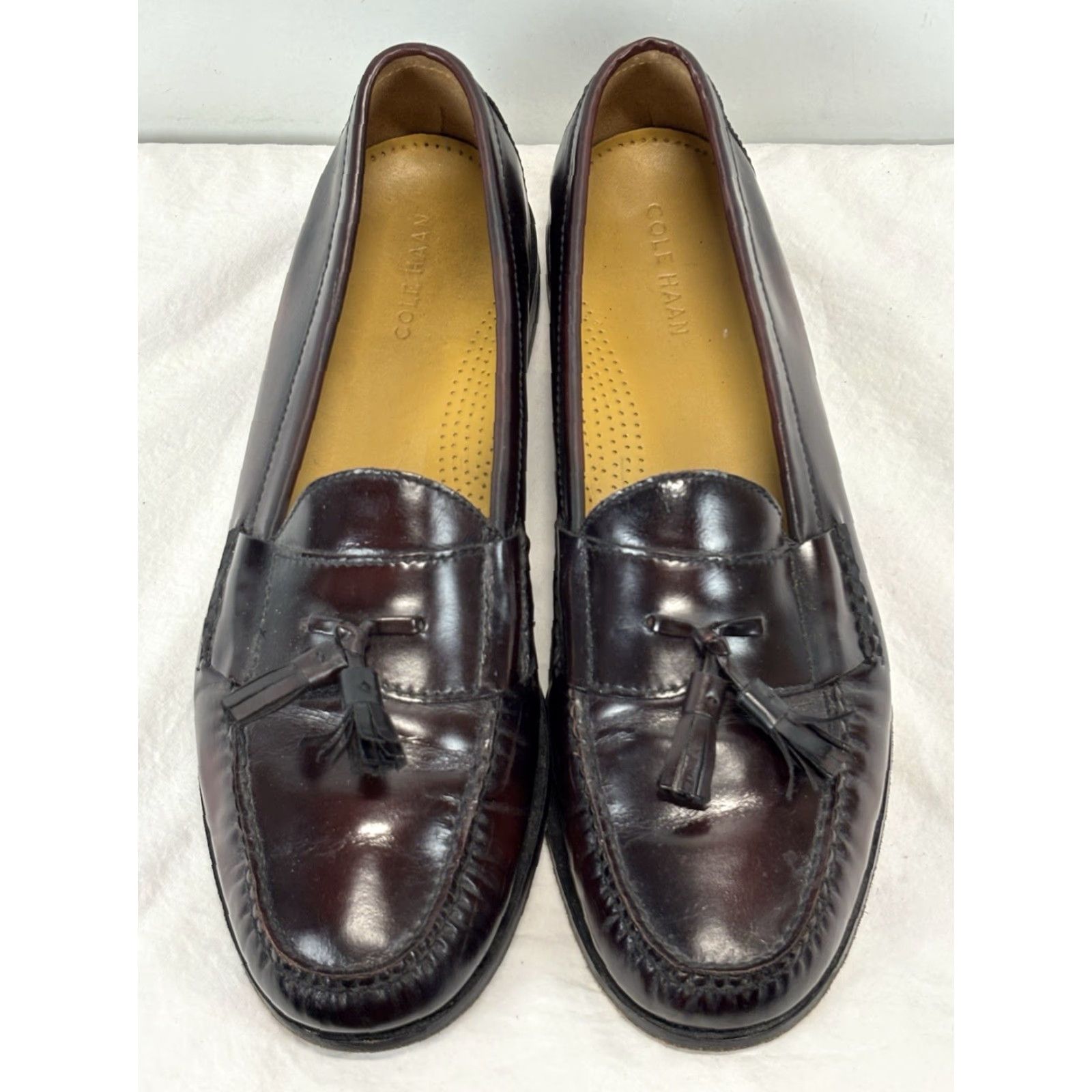 VINTAGE Cole Haan Pinch Dress Loafers Mens 13 D Burgundy 