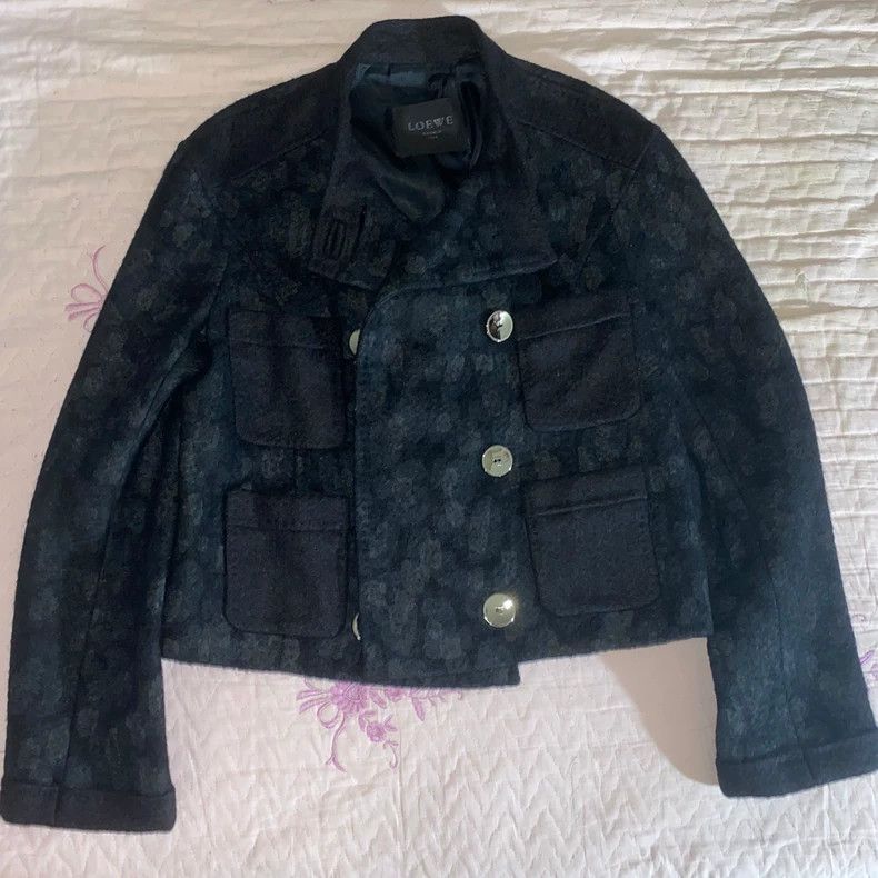 Loewe LOEWE Alpaca wool tweed small fragrance jacket Size US XS / EU 42 / 0 - 1 Thumbnail